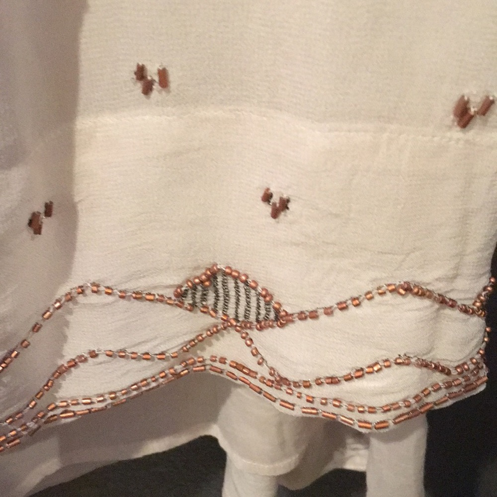 New Free people embellished v neck tunic - Picture 5 of 6